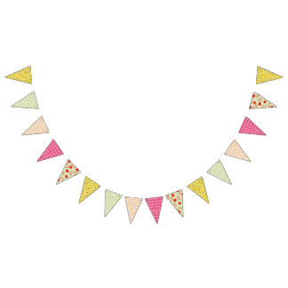 Picnic Mixed Pattern Triangle Flag Bunting Banner