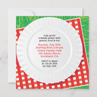 Picnic Outing BBQ Party Flat Invitation