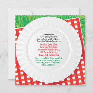 Picnic Outing Party Flat Invitation