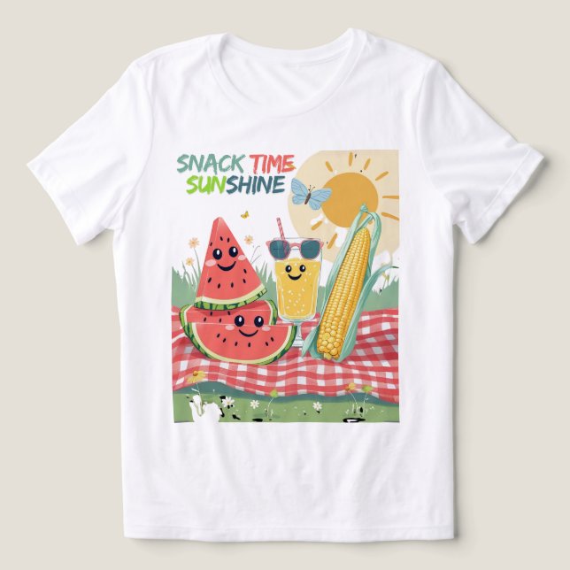 Picnic Pals – Summer Snack Squad Tri-Blend Shirt (Design Front)