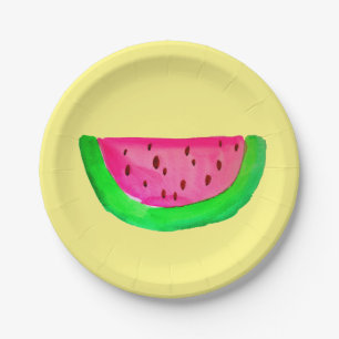 Picnic park party Summer watermelon Paper Plate