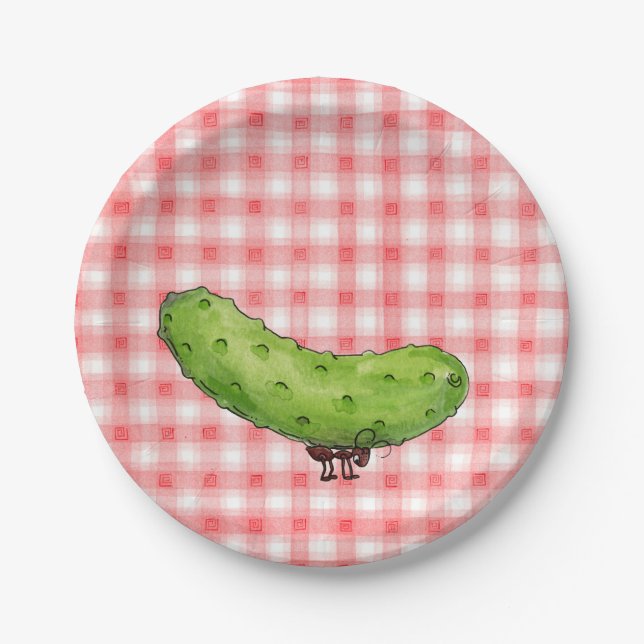 Picnic Pickle Paper Plate (Front)