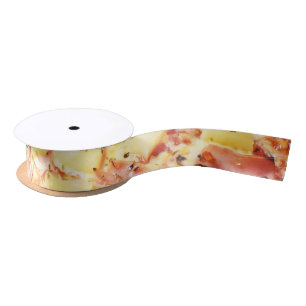 PICNIC PIZZA PATTERN SATIN RIBBON