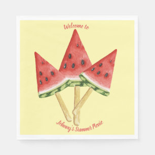 Picnic Plates - Water Melon Slices Personalised Napkin