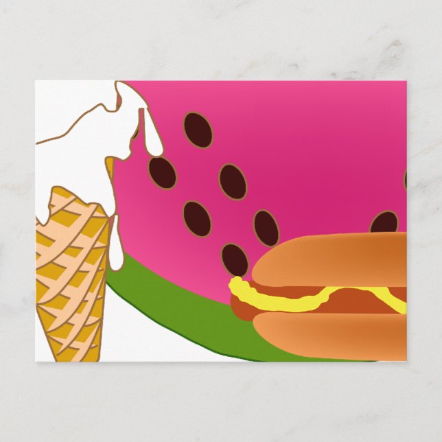 Picnic Postcard Party Invites (Front)