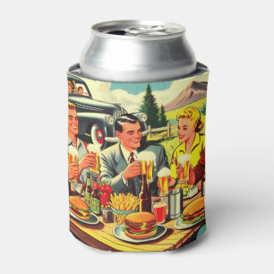 Picnic Retro Comics Can Cooler