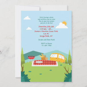 Picnic  Scene Invitation