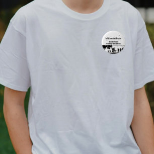 Picnic Silhuoette Family Reunion  with Name  6 Cm Round Badge