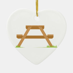 Picnic Table Ceramic Tree Decoration