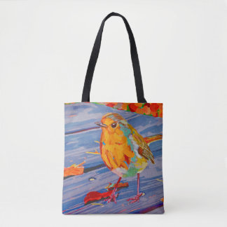 Picnic Table Robin Tote Bag