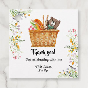 Picnic Thank you card, favors Favour Tags