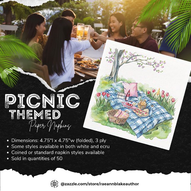 Picnic Themed Paper Napkin (Creator Uploaded)