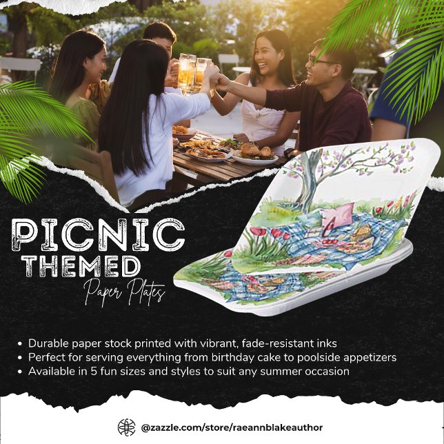 Picnic Themed Paper Plate (Creator Uploaded)