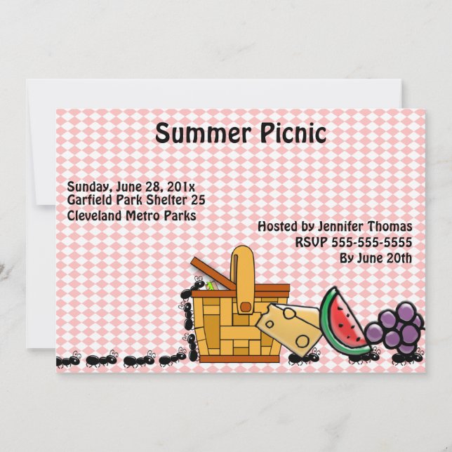 Picnic Thieves Invitation (Front)