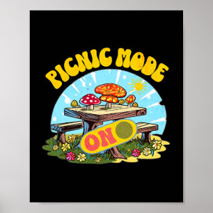 Picnic Vibe Picnic Table Picnic Birthday Party Sum Poster