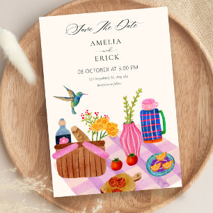 Picnic wedding save the date