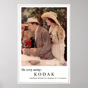 Picnic With The Roadster. Circa 1912. Poster