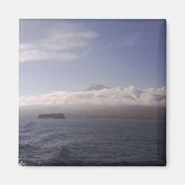 Pico Azores Magnet - Blue Sea Sky Mountain (Front)
