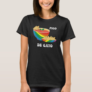 Pico De Gayo Rainbow Mexican LGBT Lesbian Gay Prid T-Shirt