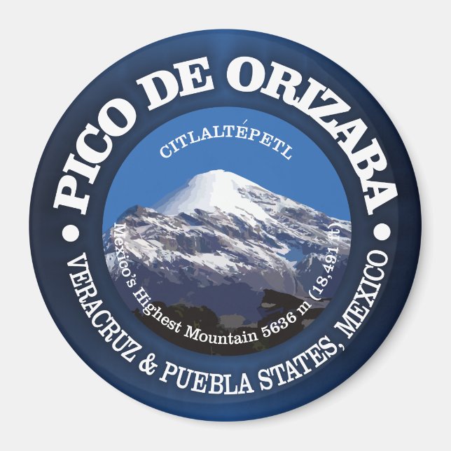 Pico de Orizaba (Citlaltepetl) Magnet (Front)
