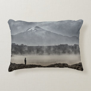 Pico De Orizaba From Achichic Lake In Puebla Decorative Cushion