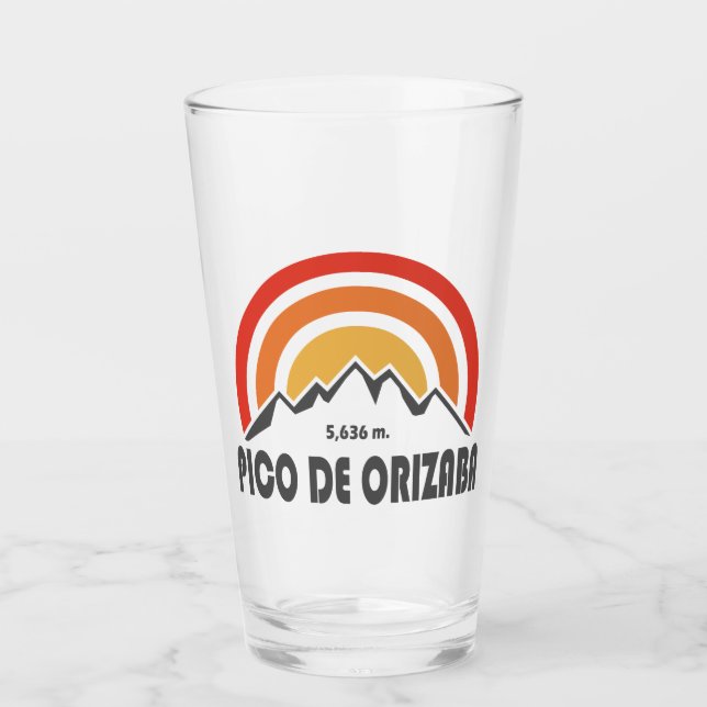 Pico de Orizaba Mexico Glass (Front)