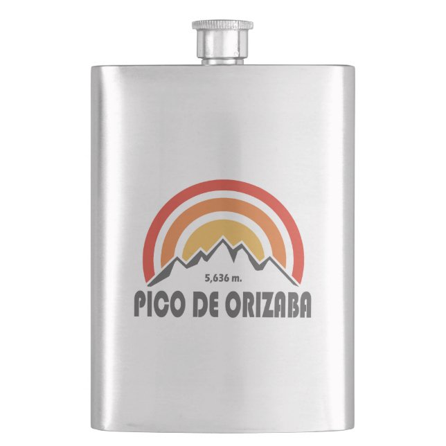 Pico de Orizaba Mexico Hip Flask (Front)