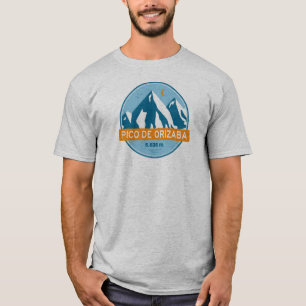 Pico de Orizaba Mexico Stars Moon T-Shirt