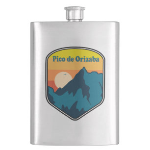 Pico de Orizaba Mexico Sunrise Hip Flask