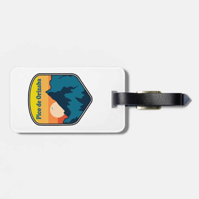 Pico de Orizaba Mexico Sunrise Luggage Tag (Back Horizontal)