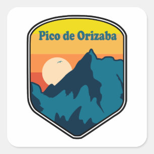 Pico de Orizaba Mexico Sunrise Square Sticker