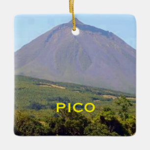 Pico Mountain Azores Christmas Ornament