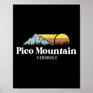 Pico Mountain Vermont Ski Snowboarding Hiking Trip Poster