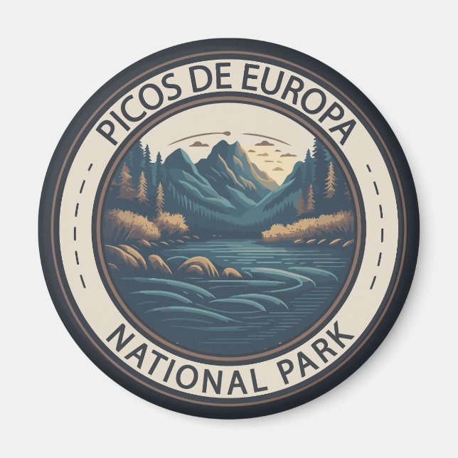 Picos de Europa National Park Spain Travel Art Magnet (Front)