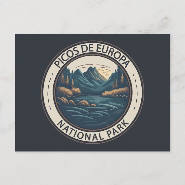 Picos de Europa National Park Spain Travel Art Postcard (Front)