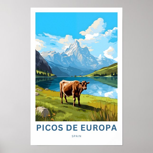 Picos de Europa Spain Travel Print (Front)