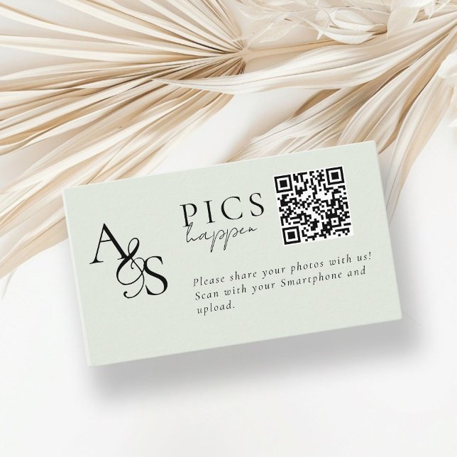 Pics happen! Photo, QR-Code, Wedding Enclosure Card (Pics happen! Photo, QR-Code, Weding Enclosure Card)