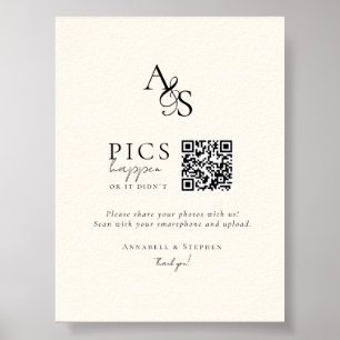 Pics happen! Photo, QR-Code, Wedding Poster