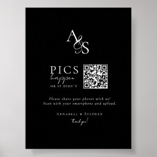 Pics happen! Photo, QR-Code, Wedding Poster
