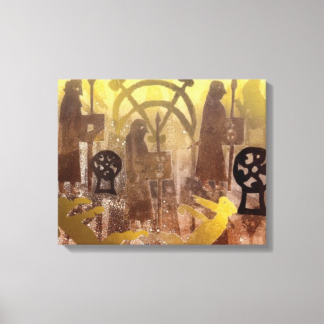 Pictish Birsay Stone Canvas Print (Front)