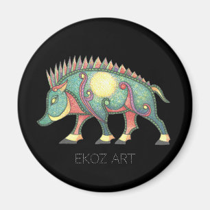 Pictish Boar Sun Magnet