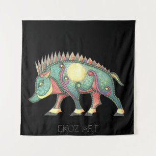 Pictish Boar Sun Tapestry