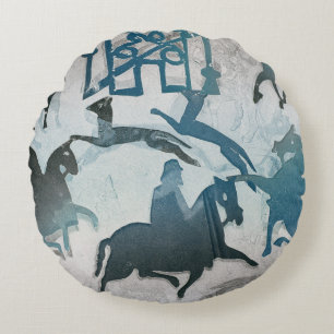 Pictish Hunting Scene III 1995 Round Cushion