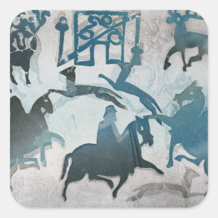 Pictish Hunting Scene III 1995 Square Sticker