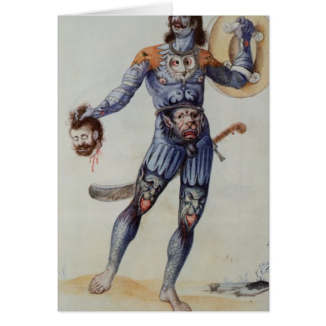 Pictish Man holding a Human Head (Front)