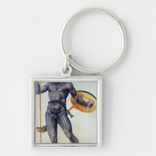 Pictish Man Holding a Shield Key Ring