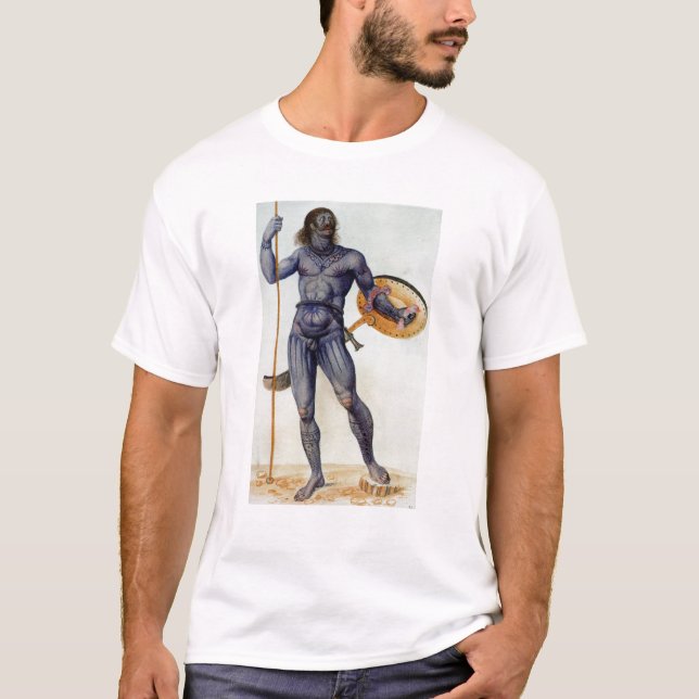 Pictish Man Holding a Shield T-Shirt (Front)