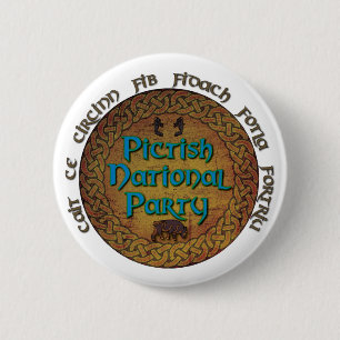 Pictish National Party 6 Cm Round Badge