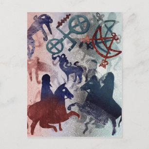 Pictish Riders 1996 Postcard