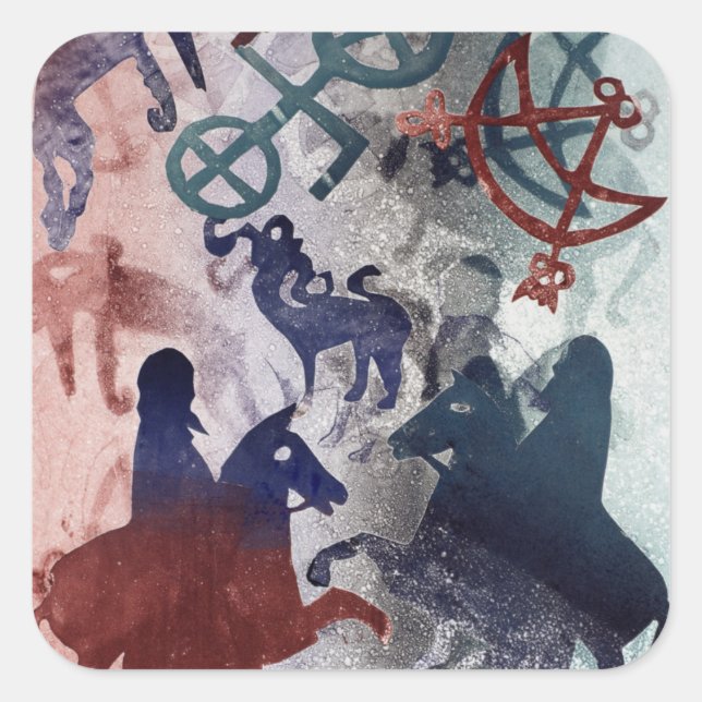 Pictish Riders 1996 Square Sticker (Front)